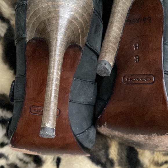 Grey Coach Booties with accent buckles . - Picture 8 of 13